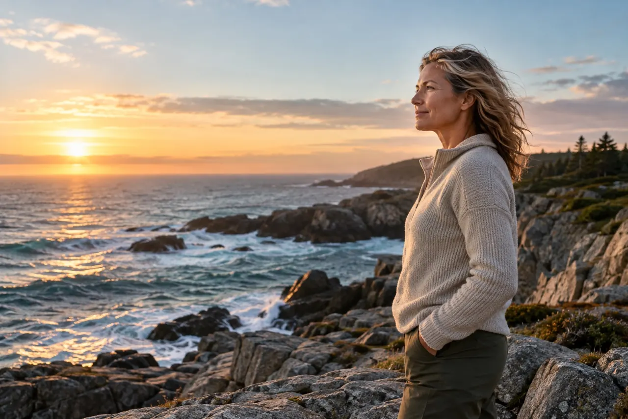 Natural light and a quiet moment on the coast